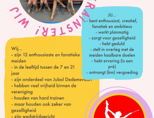 Gezocht een nieuwe trainster.